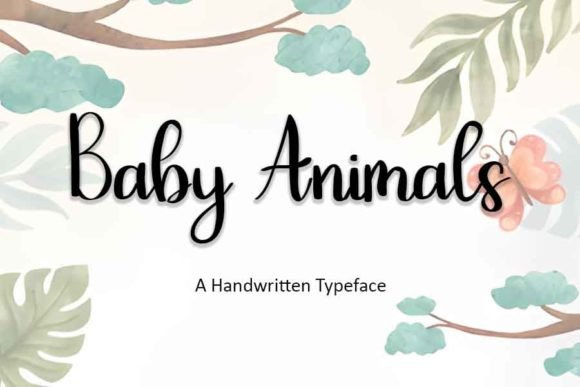 Baby Animals: A Playful Handwritten Font for Makers and Creative Sellers