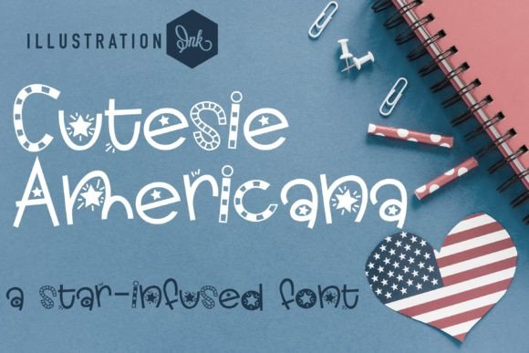 Cutesie Americana: A Patriotic Font for Charming Editorial Designs