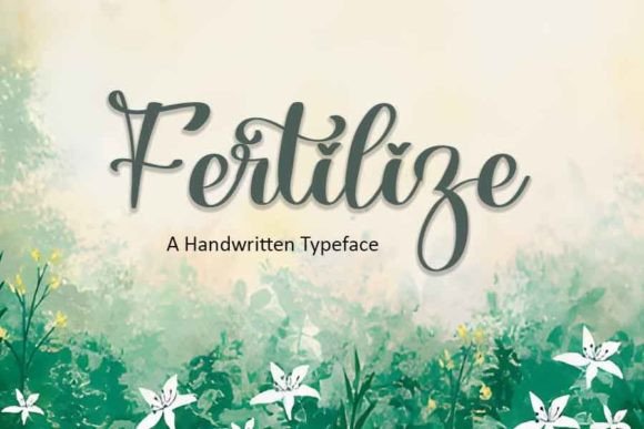 Fertilize: A Delicate Handwritten Font for Crafters and Product Designers