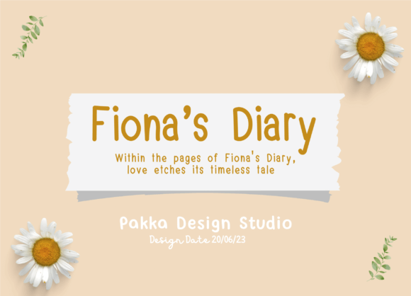 Fionas Diary: A Princess-Themed Script Font for Elegant Editorial Design
