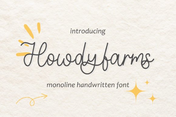 Howdyfarms: A Warm, Handwritten Font for Creative Branding Projects
