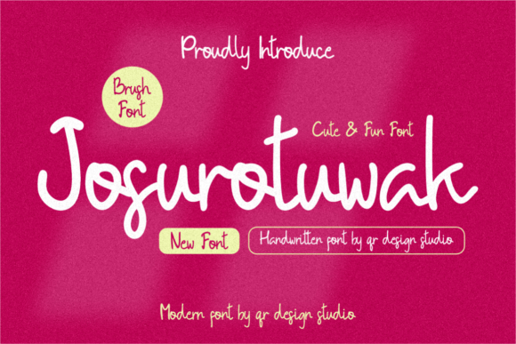 Josurotuwak: A Sweet Handwritten Font That Brings Personality to Brand Design
