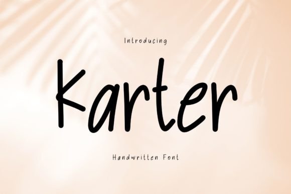 Karter: A Playful Handwritten Font for Authentic Branding