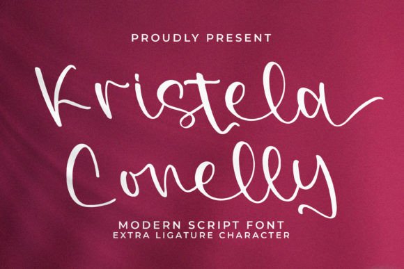 Kristela Conelly: A Modern Script Font for Elegant Editorial Design