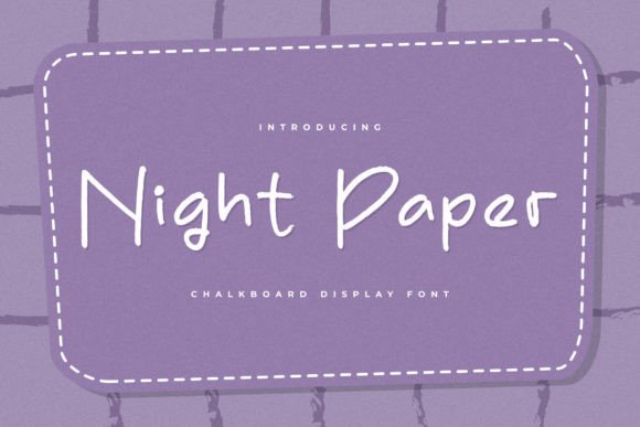 Night Paper: A Chalkboard Display Font That Elevates Web Design