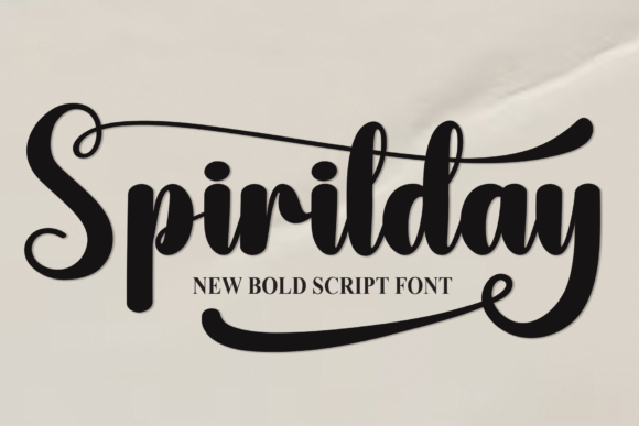 Spiritday: A Bold Script Font for Elegant Editorial Design