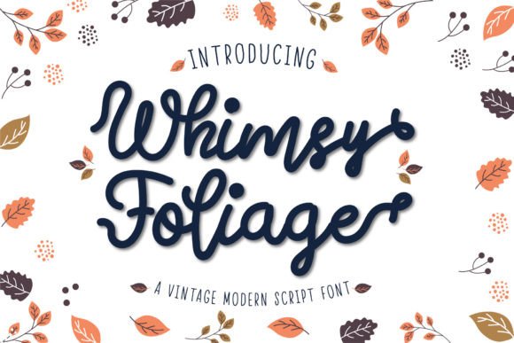 Whimsy Foliage: A Playful Script Font for Crafters and Product Makers