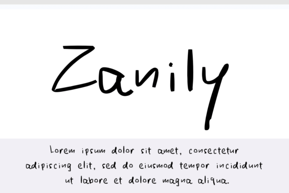 Zanily: A Playful Script Font for Editorial Design and Digital Publishing
